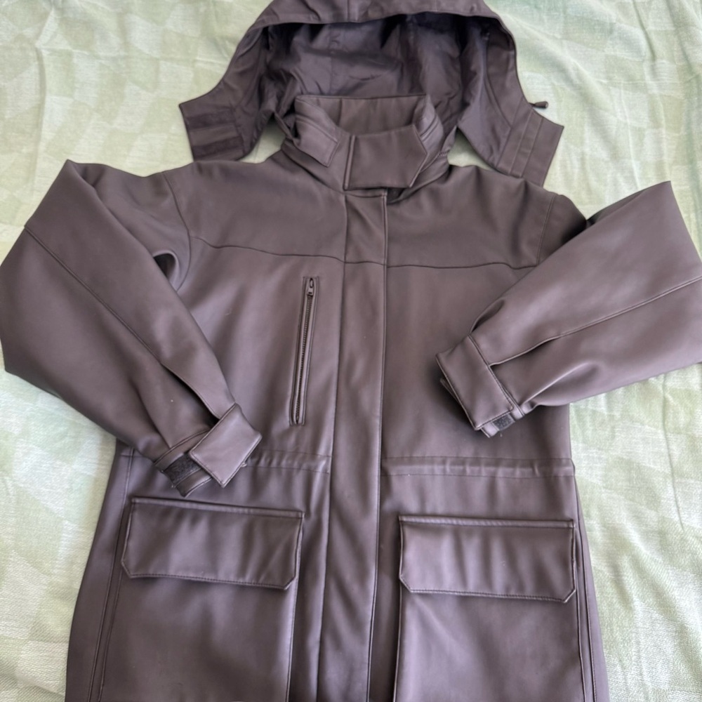Women's Black Hooded Jacket by Emporio Armani
